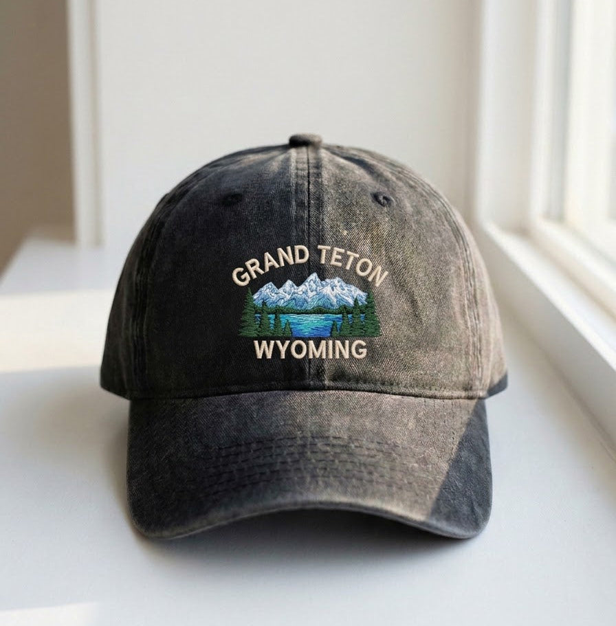 Grand Teton Wyoming Embroidered Cap - view 3