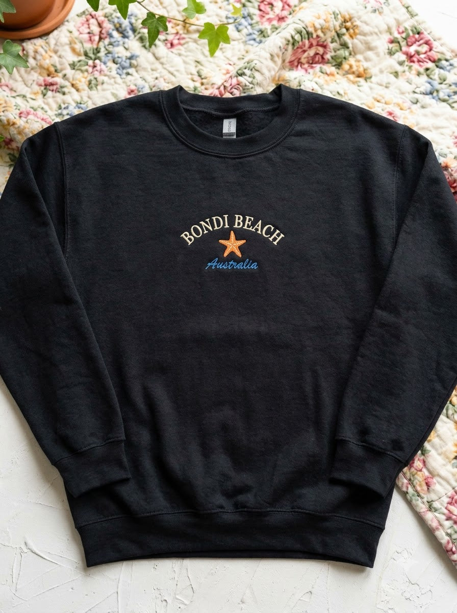 Bondi Beach Vintage T-Shirt Embroidered – Trendy Comfort - photo 2