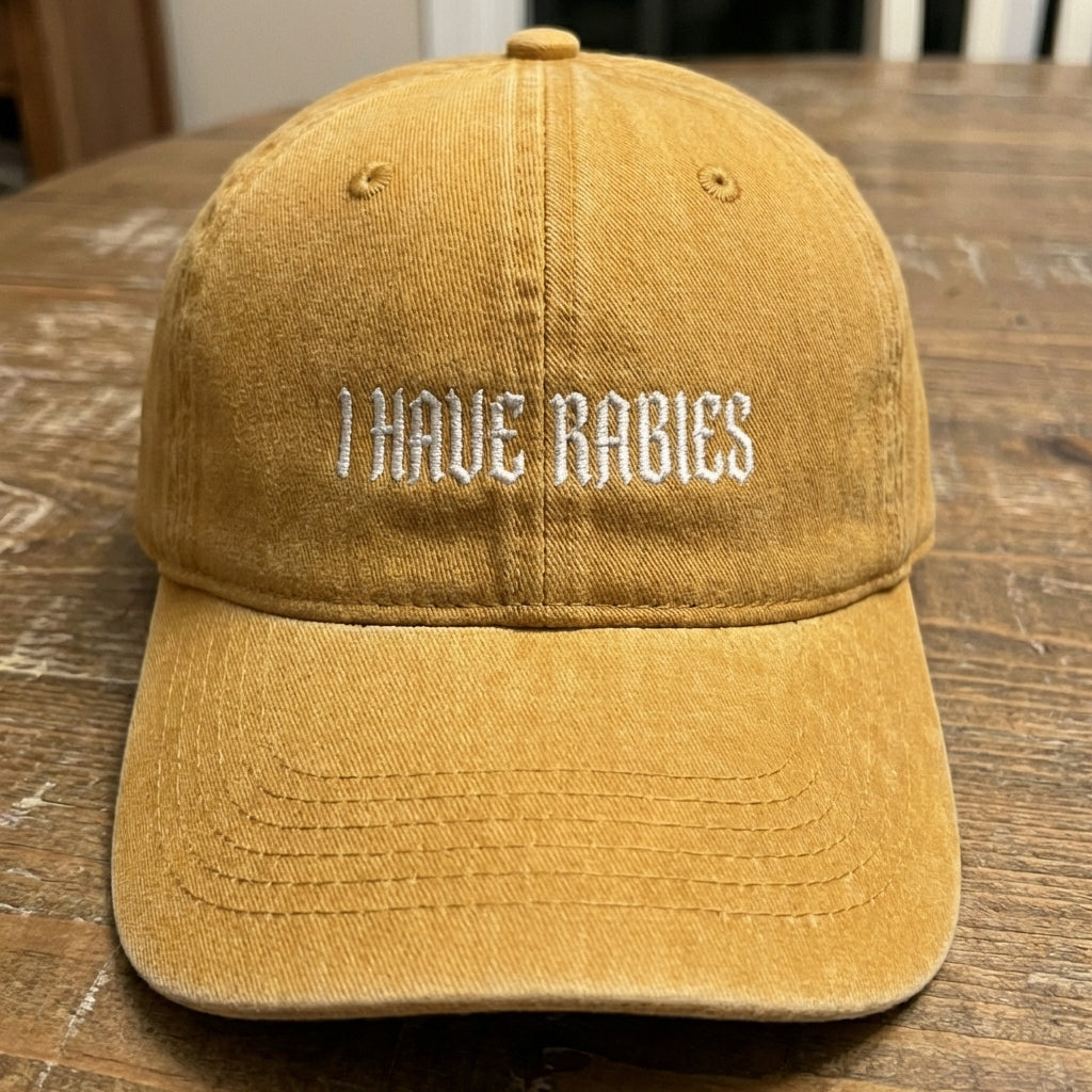 Funny Rabies Embroidered Cap – Perfect for Sarcasm Lovers - photo 3