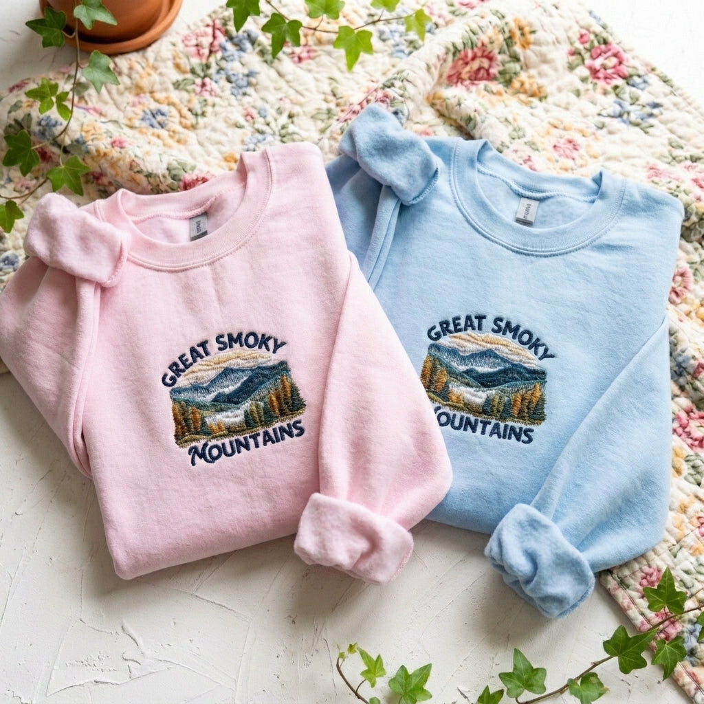 Great Smoky Mountains Embroidered Sweater – Cozy & Stylish - photo 2