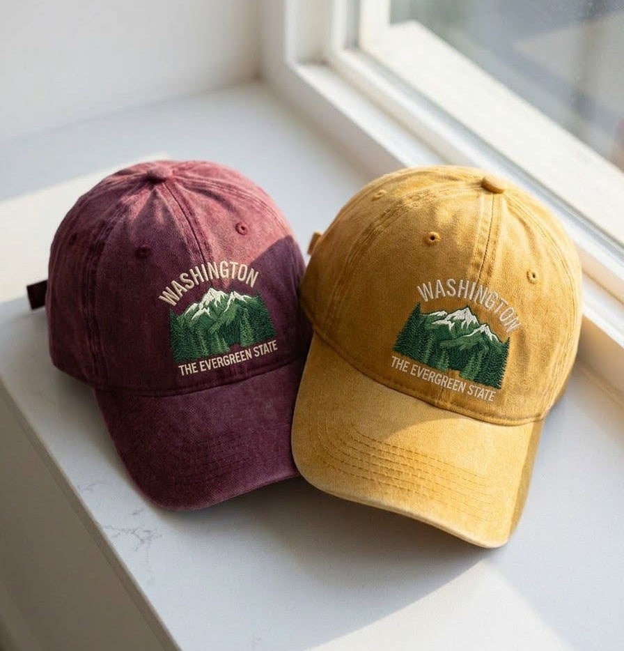 Washington Evergreen State Embroidered Cap