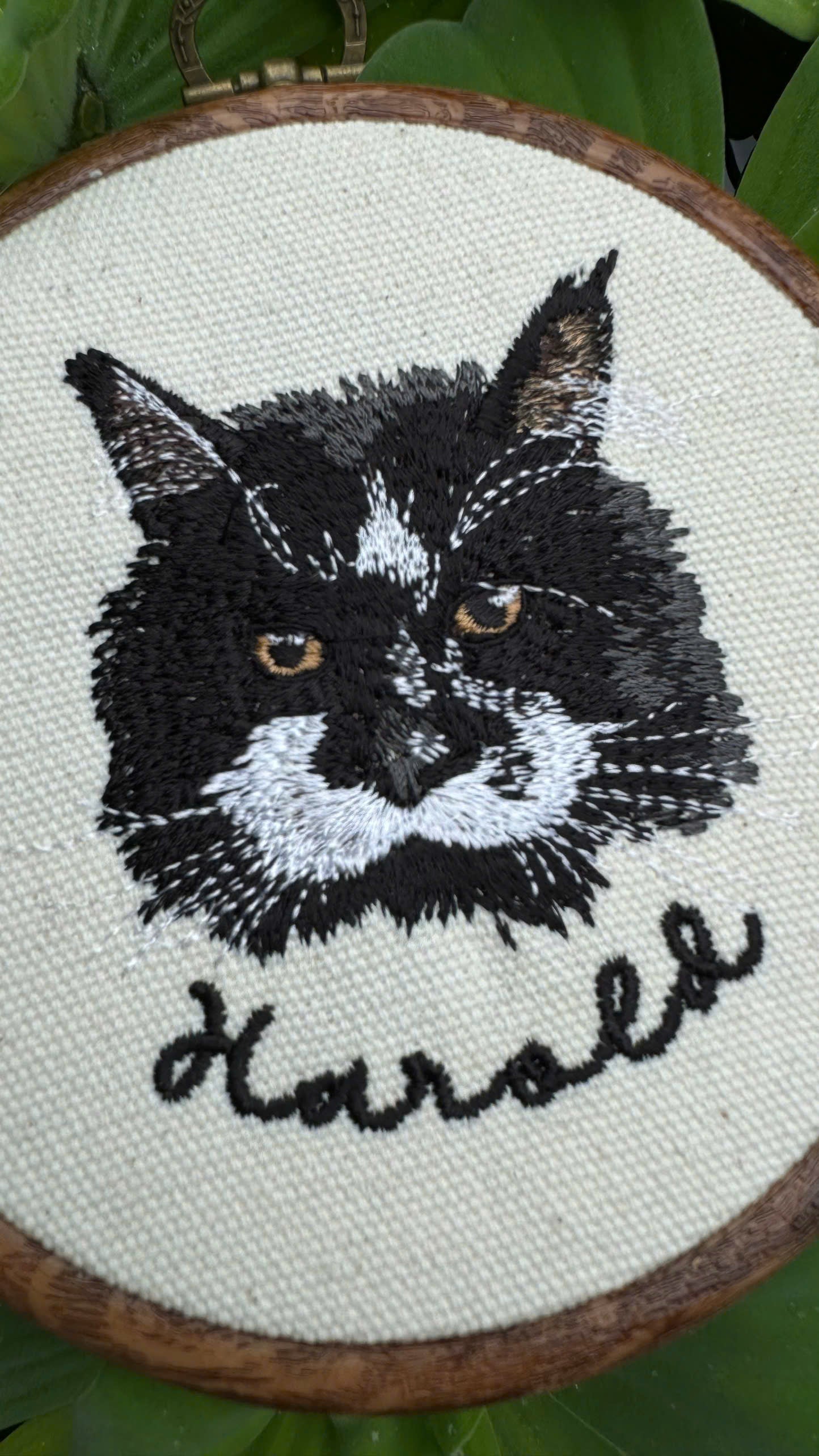 custom embroidery wall art dog lovers gift