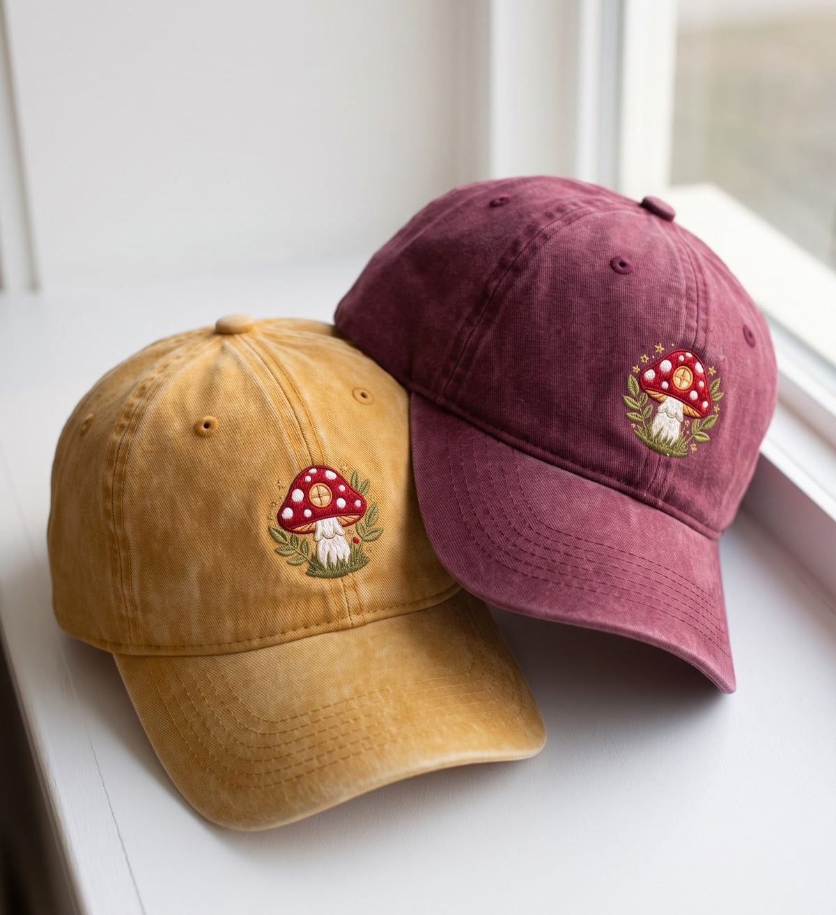 Mushroom Embroidered Cap - view 3