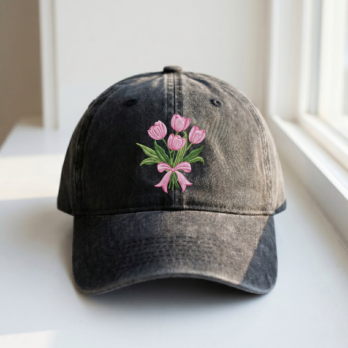 Tulip Embroidered Cap – Stylish Comfort for Everyday Wear - photo 2