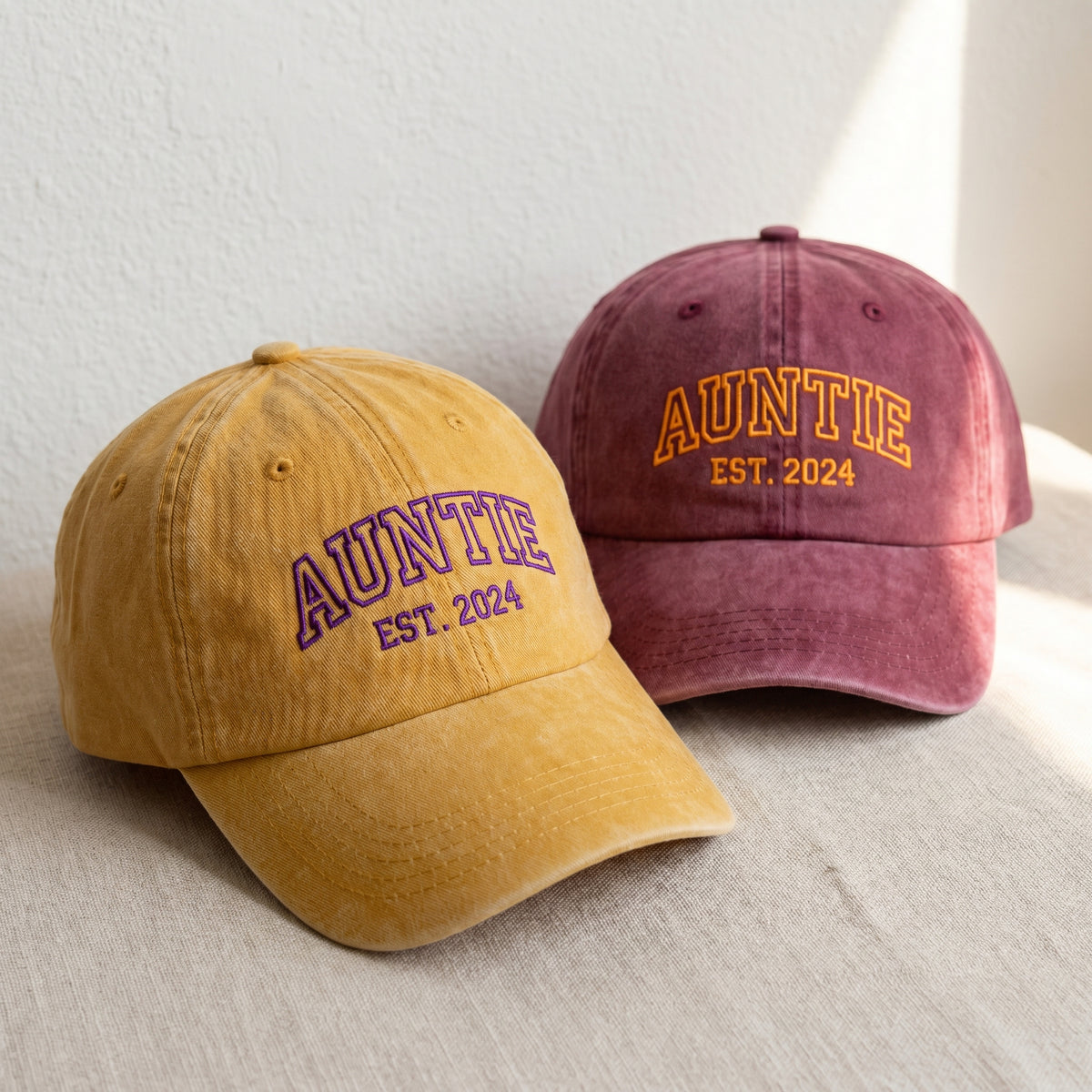 Personalized Embroidered Auntie Hat – Perfect Gift for New Aunts - photo 1