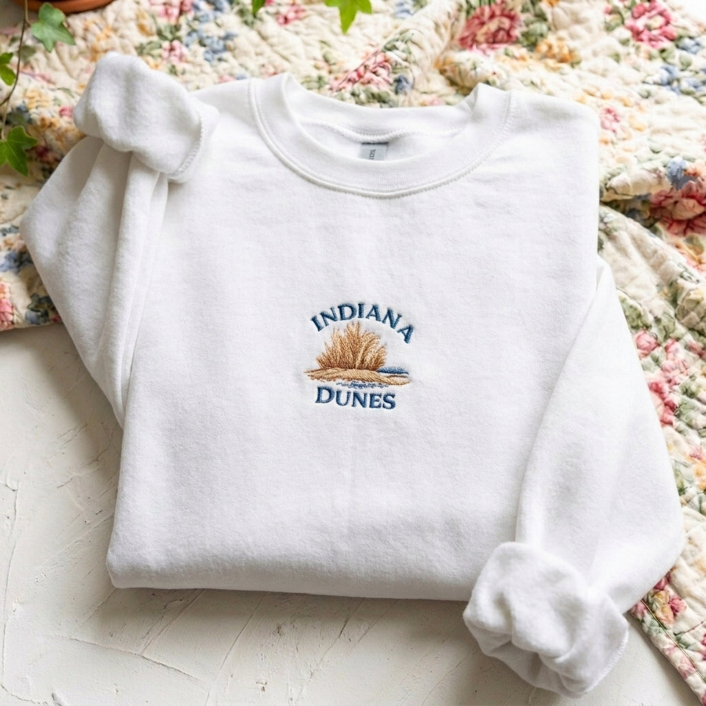 Indiana Dunes Embroidered Sweater – Trendy Streetwear Style - photo 4