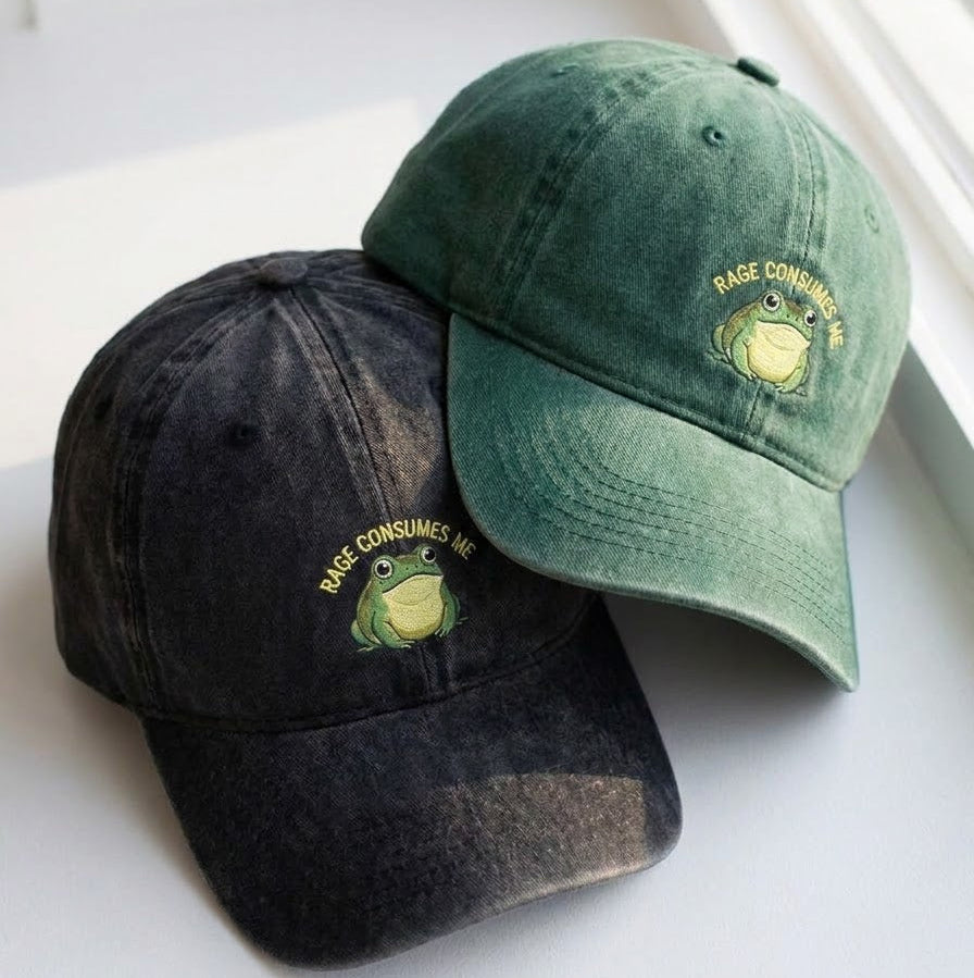 Rage Consumes Me Frog Embroidered Cap - view 2