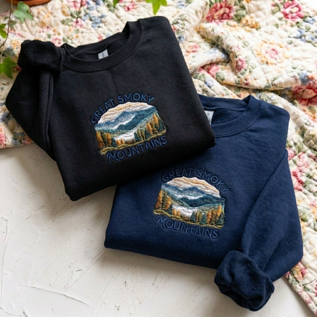 Great Smoky Mountains Embroidered Sweater – Cozy & Stylish - photo 4