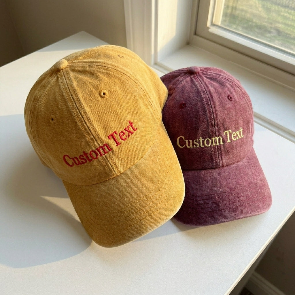 Custom Text Embroidered Dad Hat - view 3