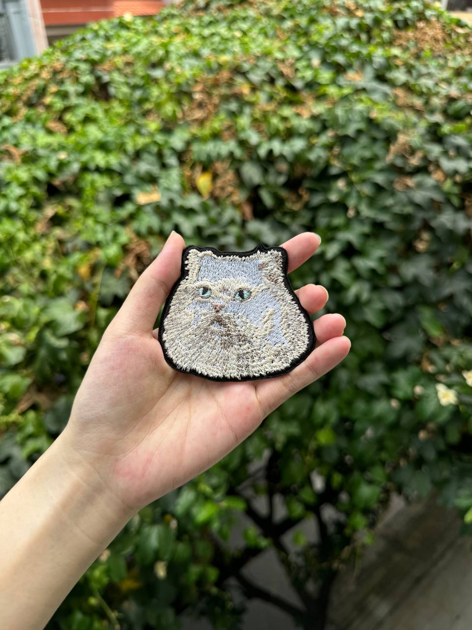Persian Cat Portrait Patch Embroidered Patch – Iron On / Sew On 🧵