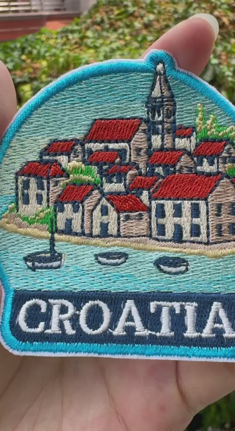 Croatia Travel Embroidered Patch