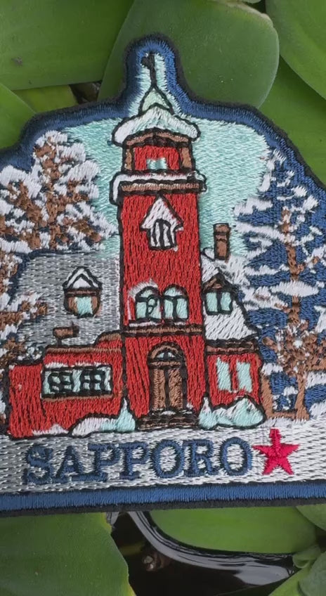 Sapporo Hokkaidō Travel Embroidered Patch – Iron On / Sew On 🧵