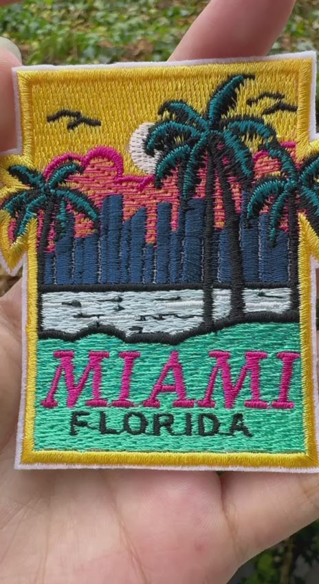 Miami Travel Embroidered Patch