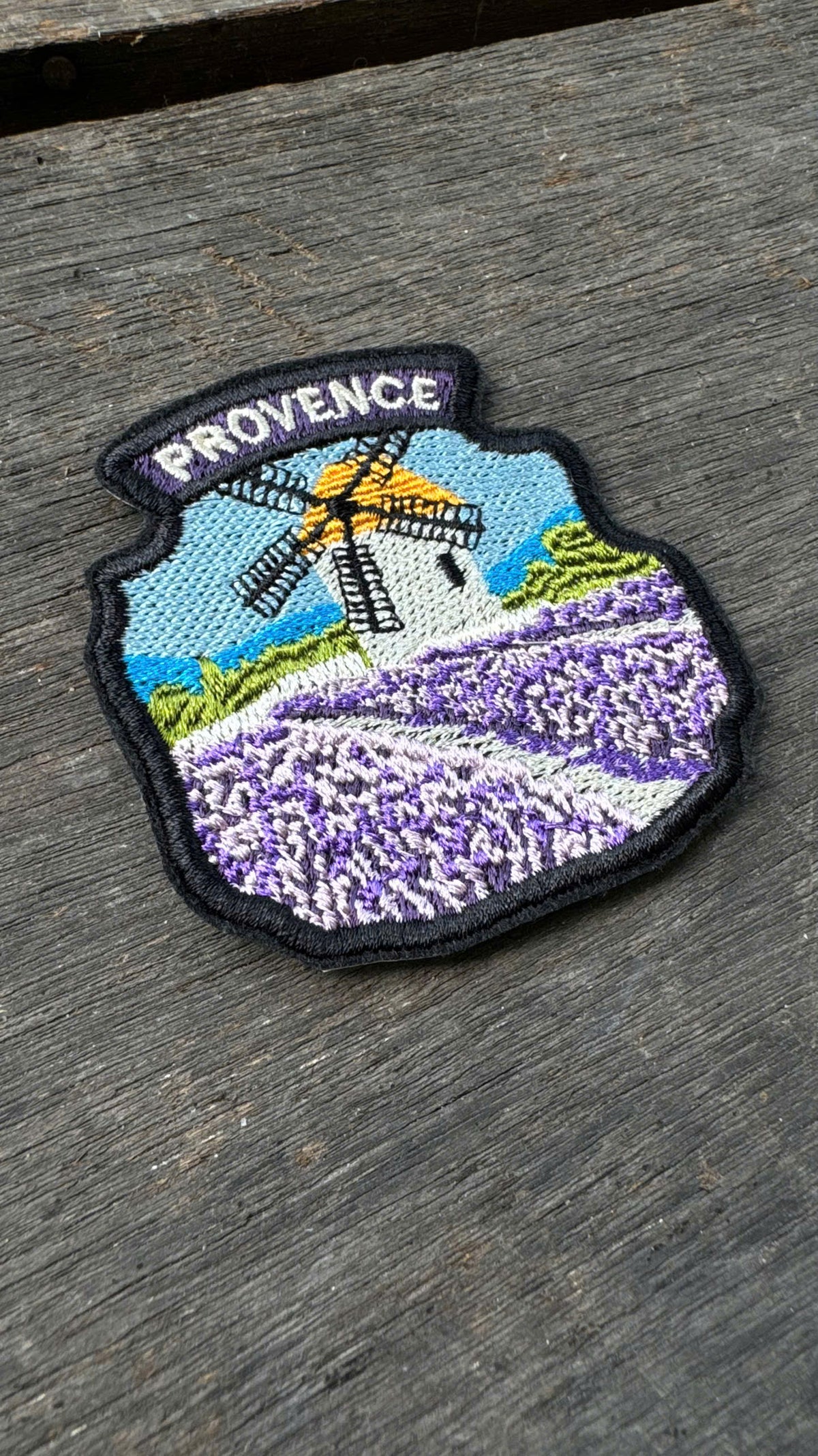 Provence Lavender Field Embroidered Patch Souvenir