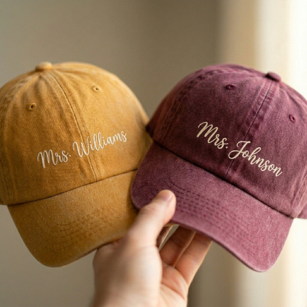 Custom Mrs. Last Name Embroidered Cap – Perfect Engagement Gift - photo 4