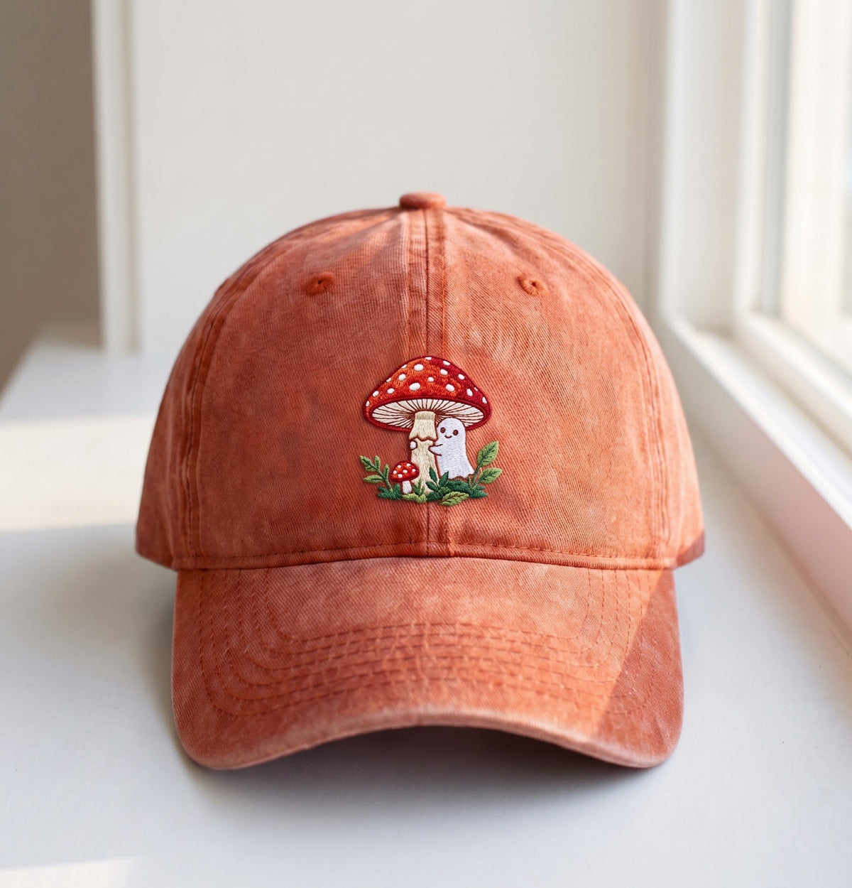 Red Mushroom Embroidered Cap - view 2