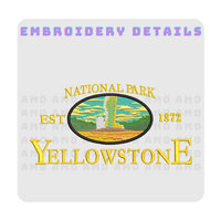 National est 1872 Park Yellowstone National est 1872 Park Yellowstone Embroidered T-Shirt
