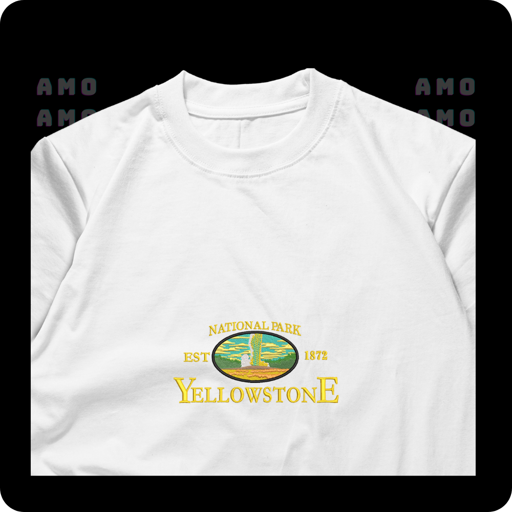 National est 1872 Park Yellowstone Embroidered T-Shirt