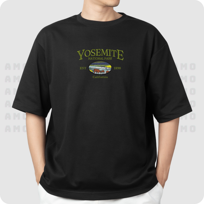 Yosemite National Park est 1890 California Embroidered T-Shirt