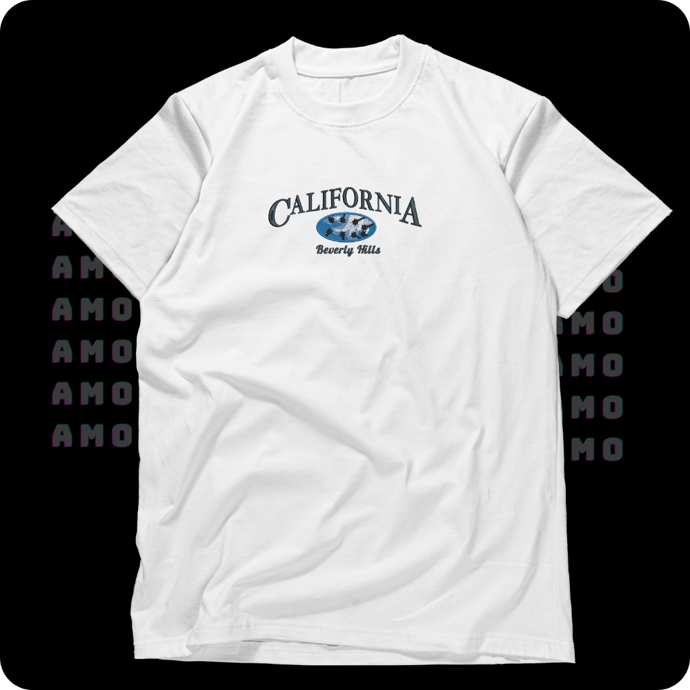 California Beverly Hills Embroidered T-Shirt