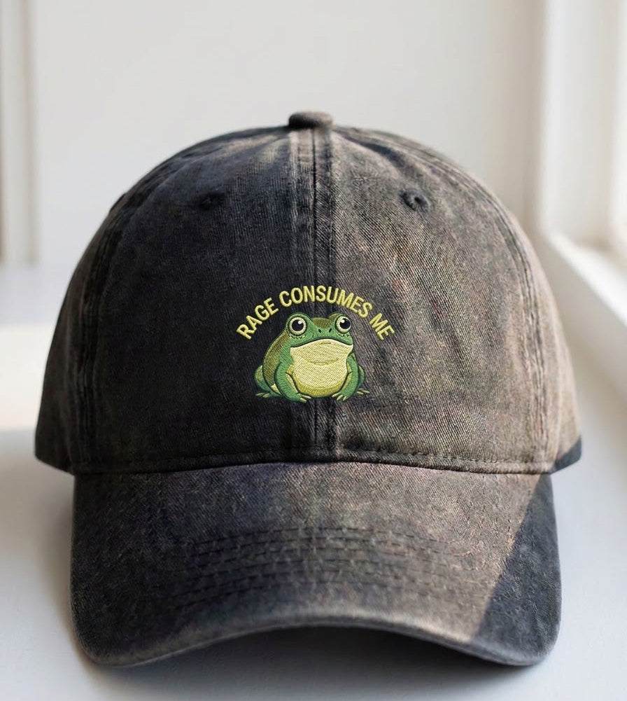 Rage Consumes Me Frog Embroidered Cap - view 3