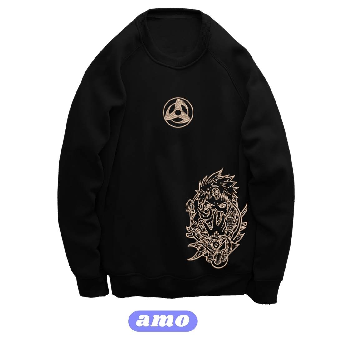 Naruto Obito Embroidered Sweater