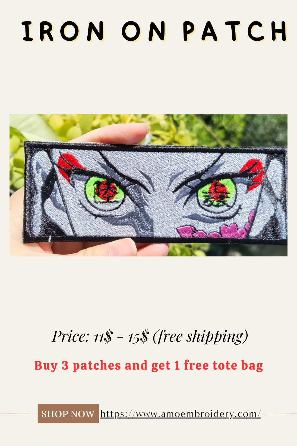 Daki Demon Slayer Embroidered patches IRON-ON OR SEW