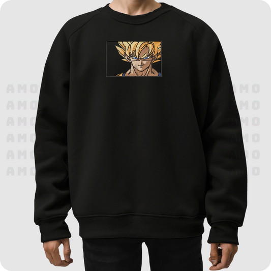 Goku Super Saiyan Anime Embroidered Sweater