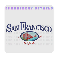 San Francisco 1776 California Embroidered T-Shirt 