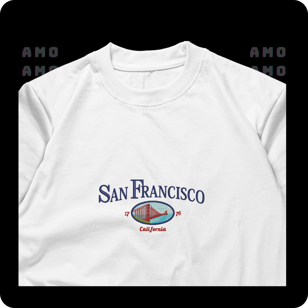 San Francisco 1776 California Embroidered T-Shirt 