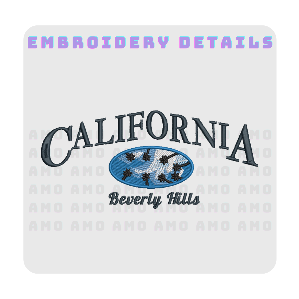 California Beverly Hills Embroidered T-Shirt