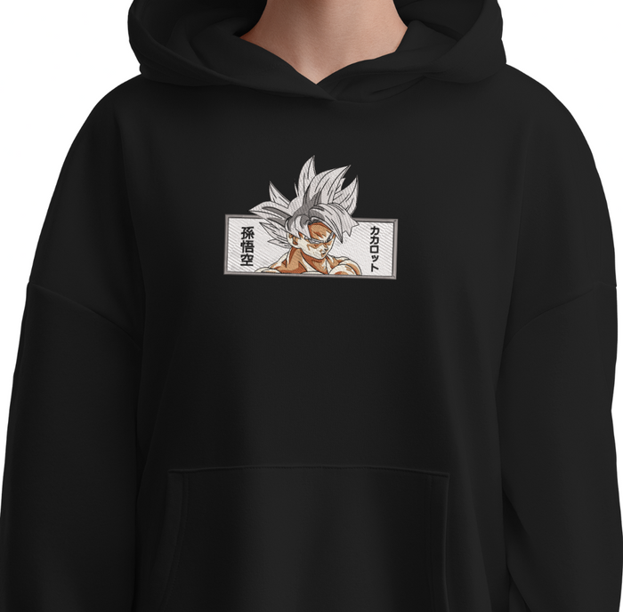 Goku Perfect Ultra Instinct Embroidered Hoodie