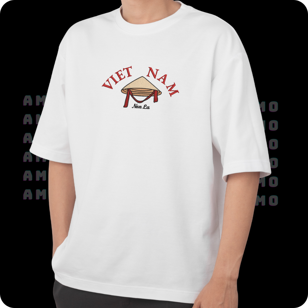 Vietnamese conical hat embroidered shirt, photo 4