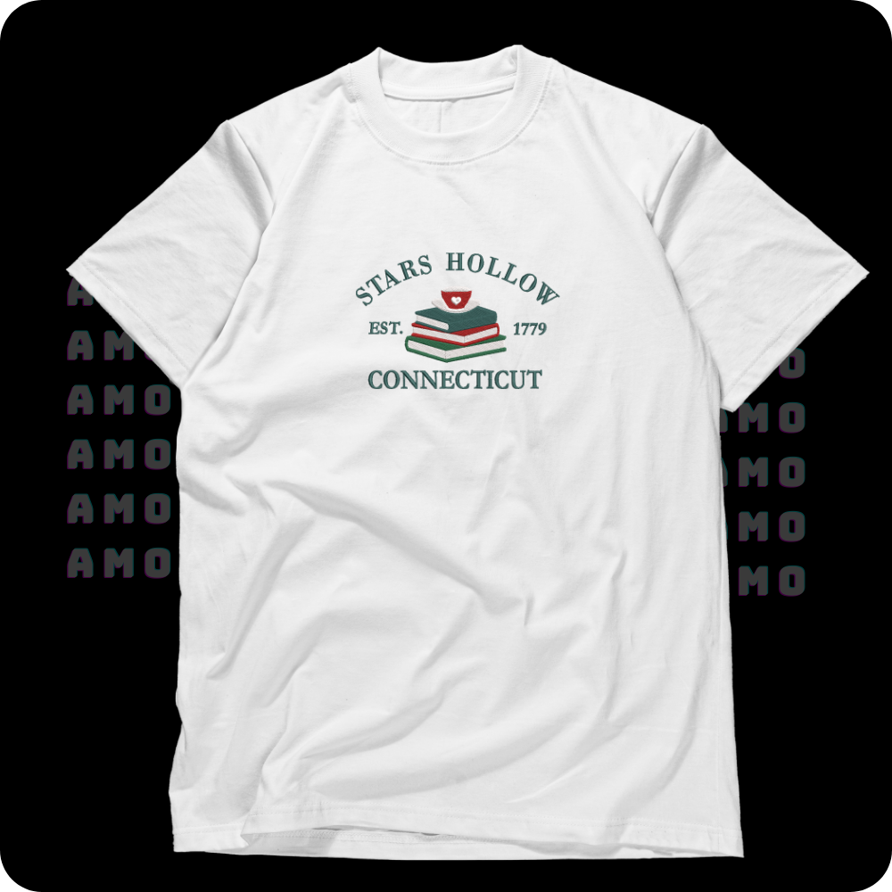 Stars Hollow Connecticut Embroidered T-Shirt 