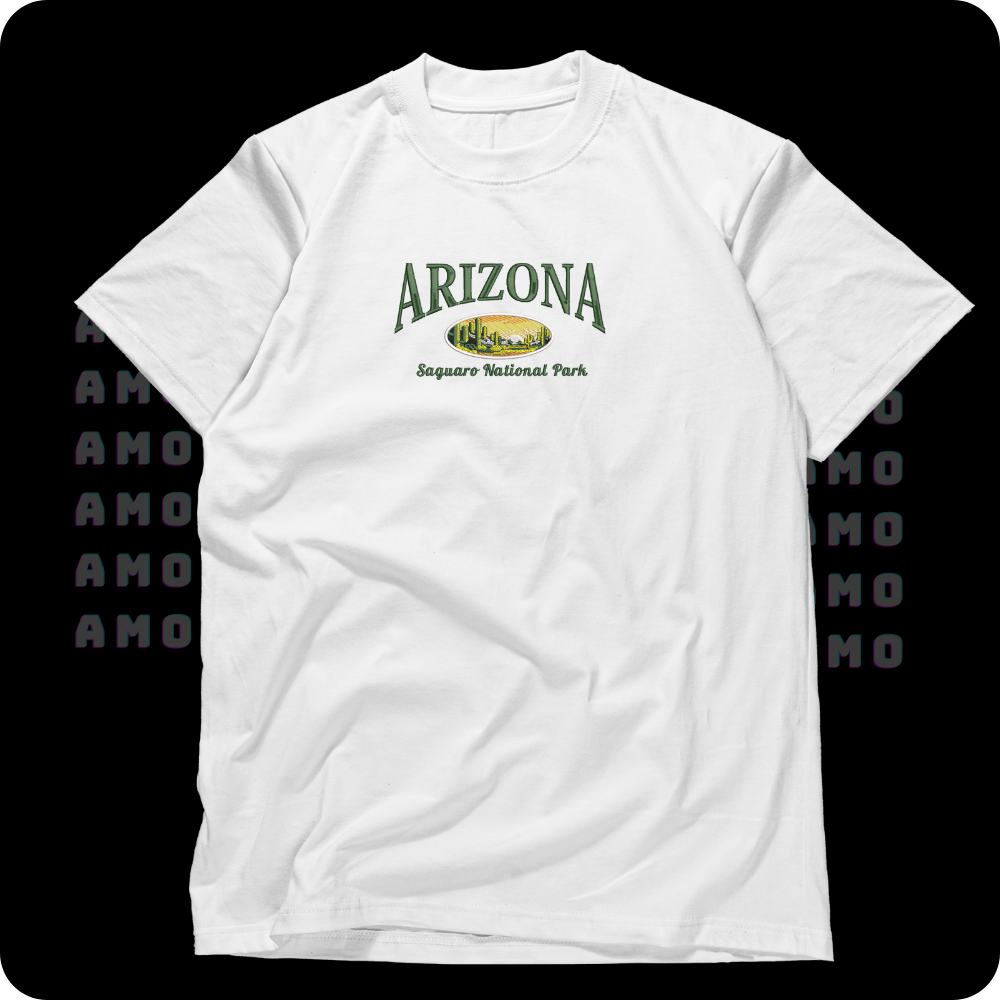 Arizona Saguaro National Park Embroidered T-Shirt