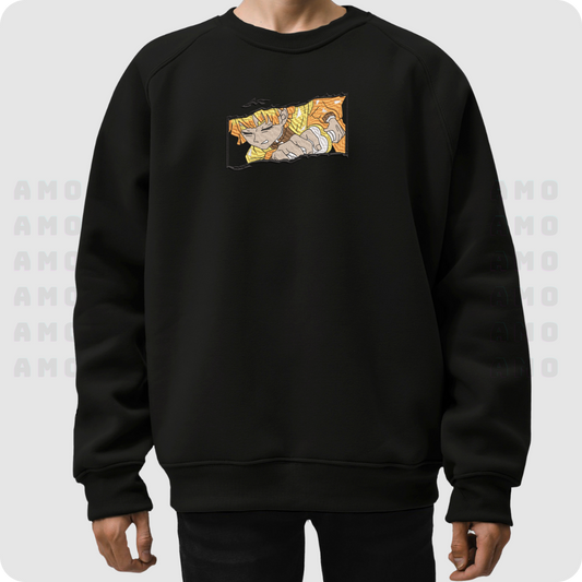 Zenitsu Kimetsu No Yaiba Anime Embroidered Sweater