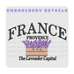 France Provence The Lavender Capital Embroidered T-Shirt