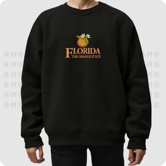 Florida The Orange State Embroidered Sweater