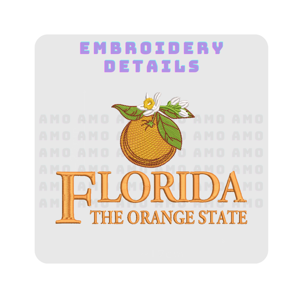 Florida The Orange State Embroidered Sweater