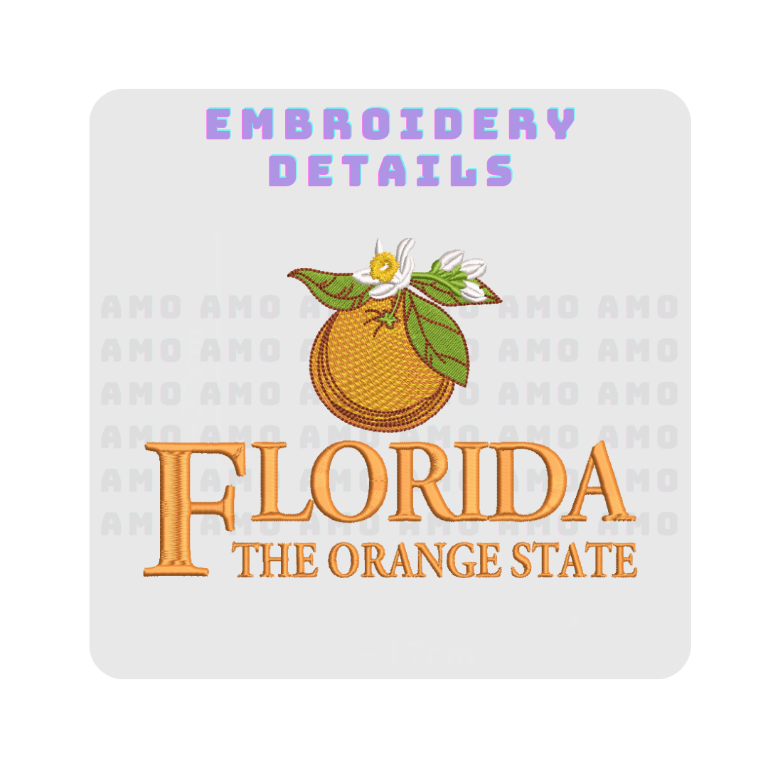 Florida The Orange State Embroidered Sweater