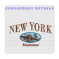 New York Manhattan Embroidered T-Shirt