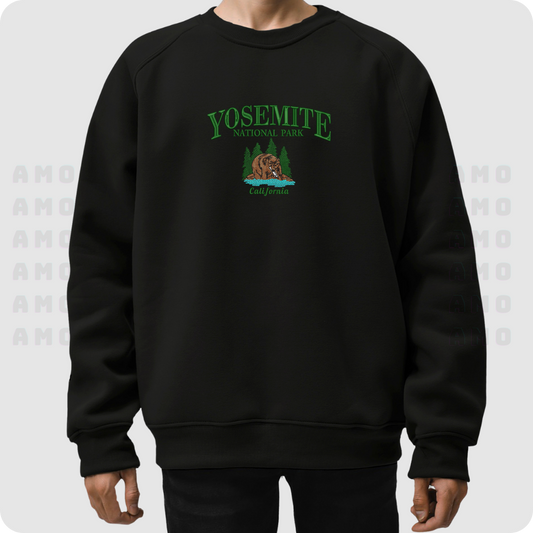 Yosemite National Park California Embroidered Sweater