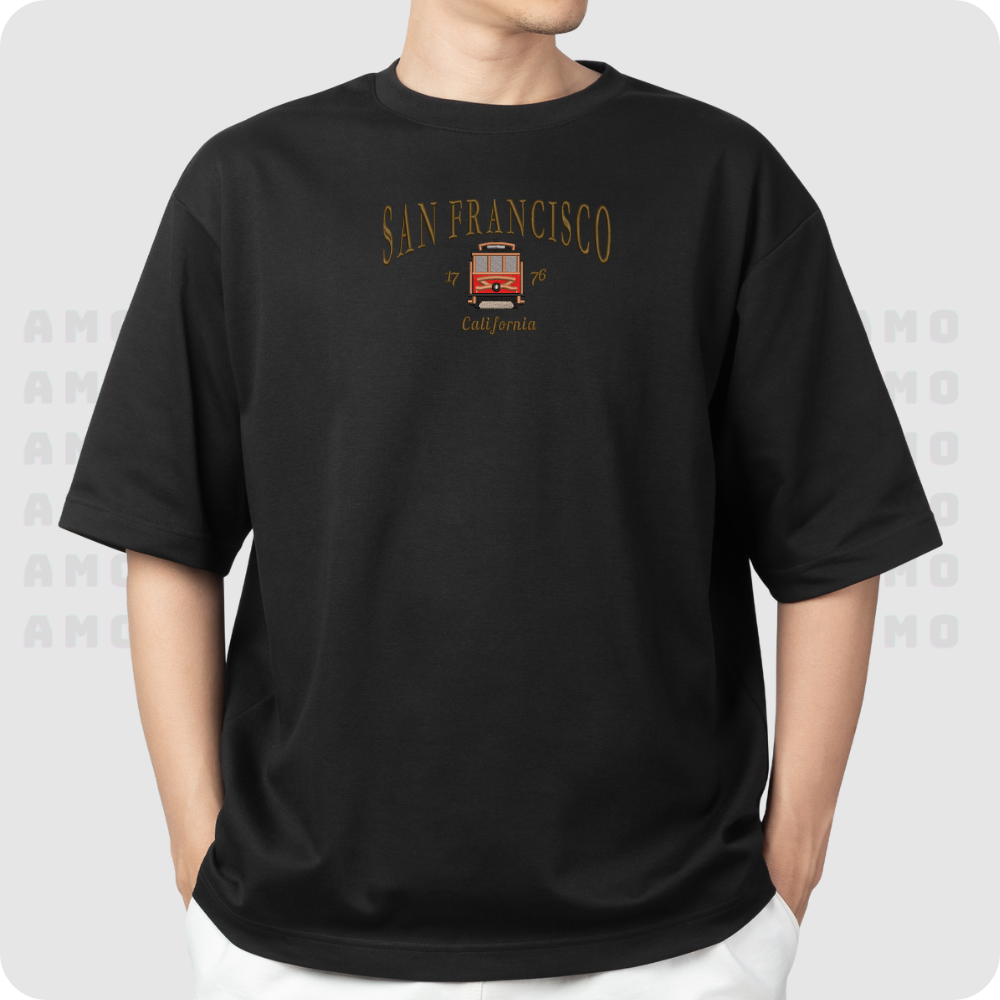 San Francisco California Embroidered T-Shirt