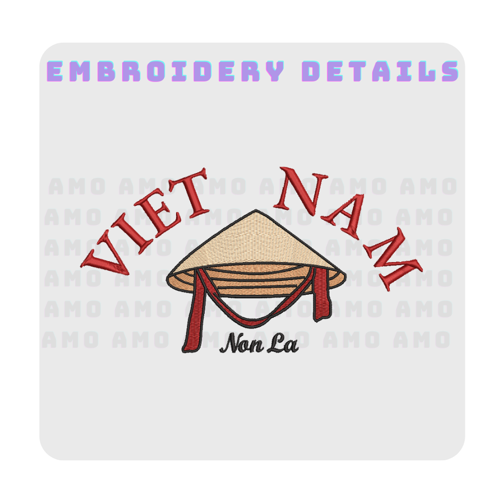 Vietnamese conical hat embroidered shirt - Nón Lá Việt Nam
