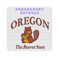 Oregon The Beaver State Embroidered Sweater