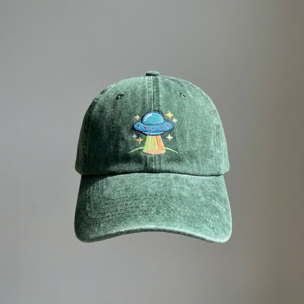 UFO Retro Graphic Alien Embroidered Cap – Supernatural Style - photo 2