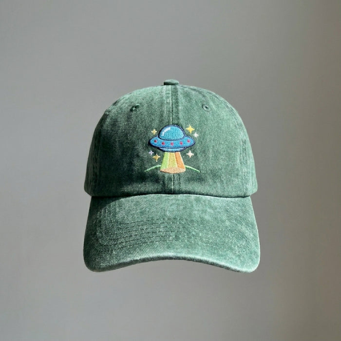 UFO Retro Graphic Alien Embroidered Cap – Supernatural Style