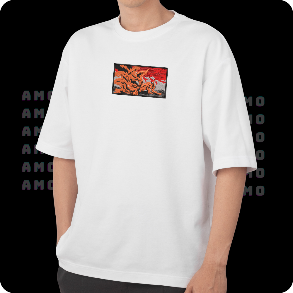 KURAMA Naruto embroidered T-shirt