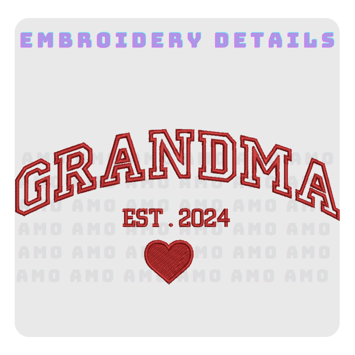 Custom Grandma Embroidered Sweatshirt With Date, photo 2