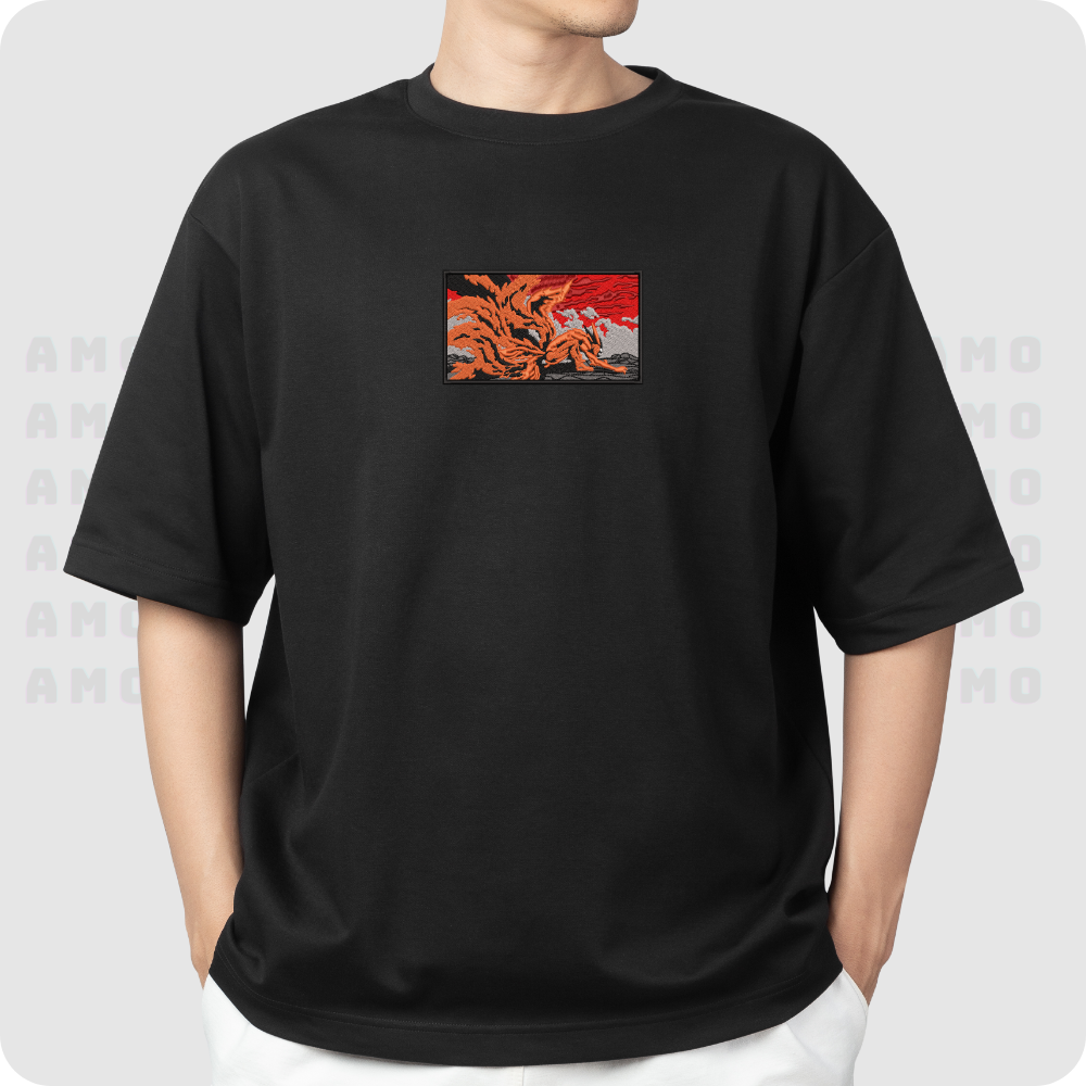 KURAMA Naruto embroidered T-shirt